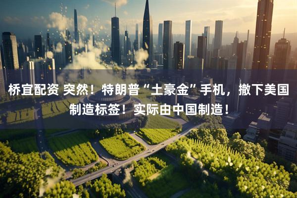 桥宜配资 突然！特朗普“土豪金”手机，撤下美国制造标签！实际由中国制造！